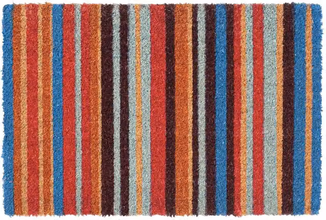 Nicola Spring Striped Coir Door Mat, Brown and Multicolour, W: 60 cm, D: 40 cm – 5