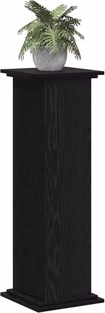 Berkfield Home Black Oak Plant Stand, W/D/H: 33 x 33 x 100 cm