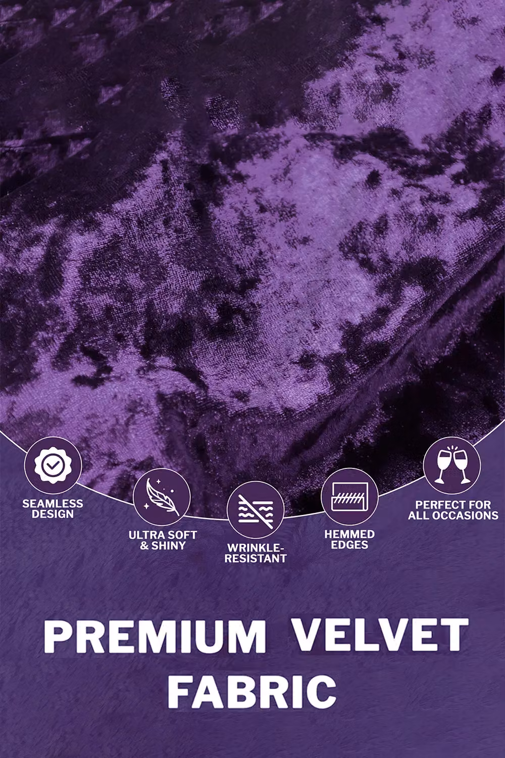 Neel Blue Crushed Velvet Table Runner in Blue and Purple, W/H: 33 x 274 cm – 3