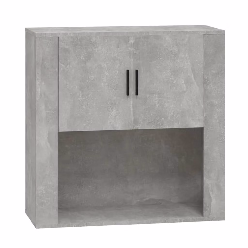 Berkfield Home Wall Mounted Cabinet in Concrete Grey, W/D/H: 80 x 33 x 80 cm – 1