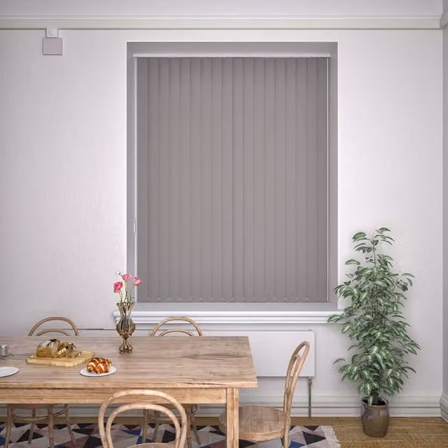 Terrys Kensington Plain Blackout Vertical Blind in Taupe Grey