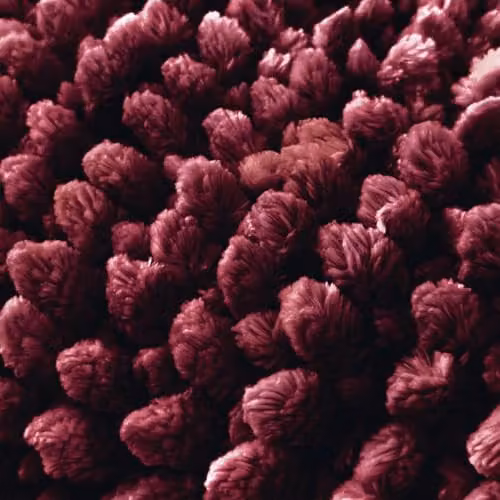 Bobli Super Soft Chenille Bobble Bath Mat in Red, W: 50 cm, D: 80 cm, Non-Slip and Quick-Drying – 5