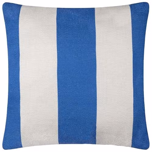 Furn Deck Stripe Woven Outdoor Cushion in White and Blue, 59 x 59 cm – 1