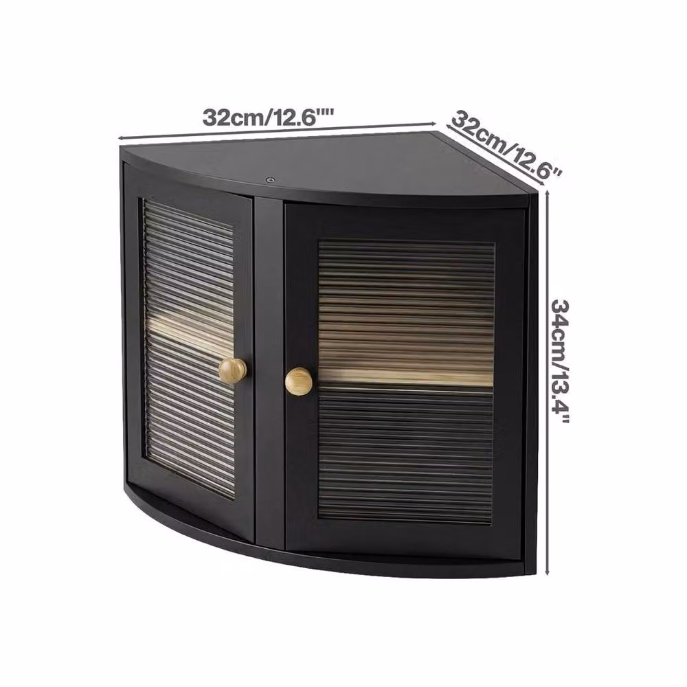 Kelvenix Corner Bread Bin with Compartments in Black – 2