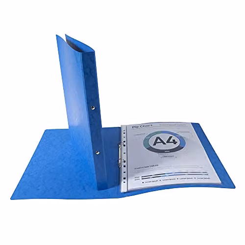 Exacompta Blue Glossy A4 Card Binder with 2 x 15 mm Round Rings and 20 mm Spine, W: 32 cm, H: 25 cm – 2