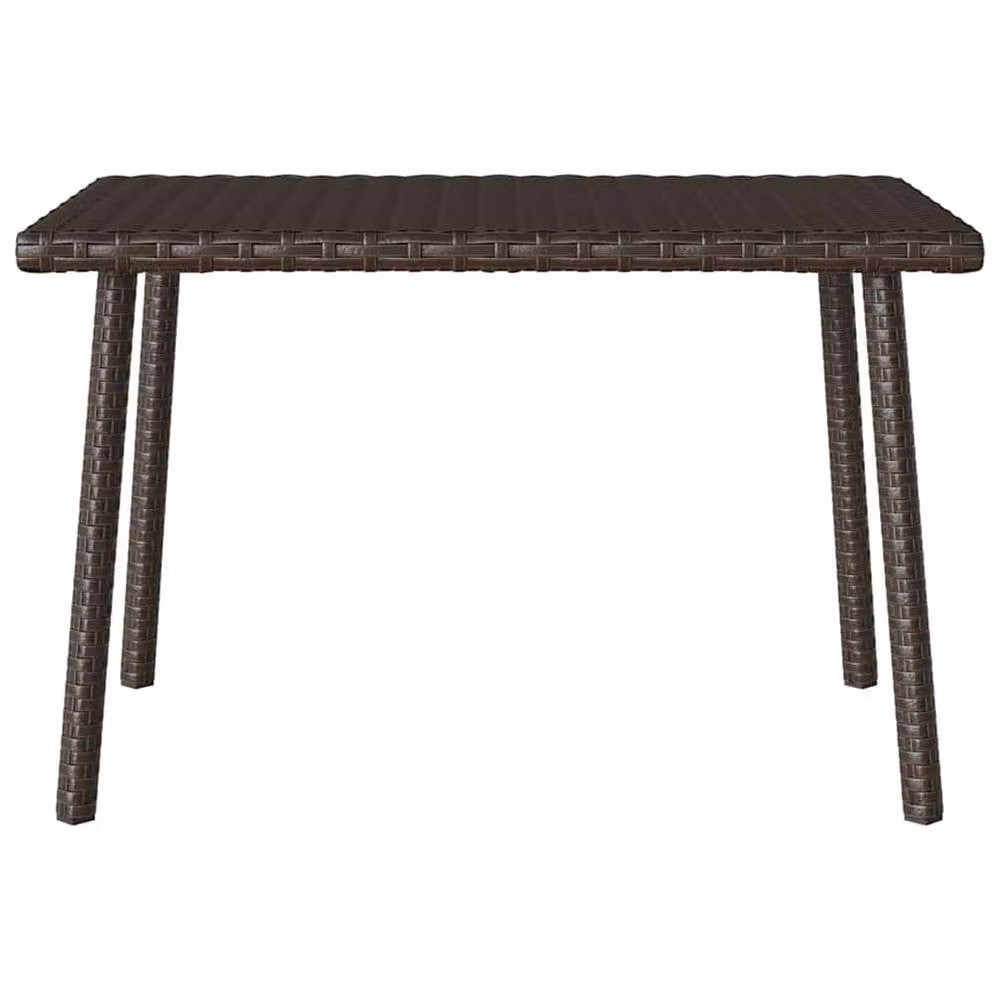 Berkfield Home Garden Rectangular Brown Poly Rattan Coffee Table W: 60 cm, D: 40 cm, H: 37 cm – 3
