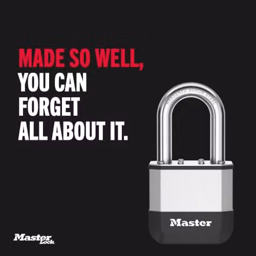 Master Lock Elite Laminated Padlock with 25mm Shackle in Silver – 7