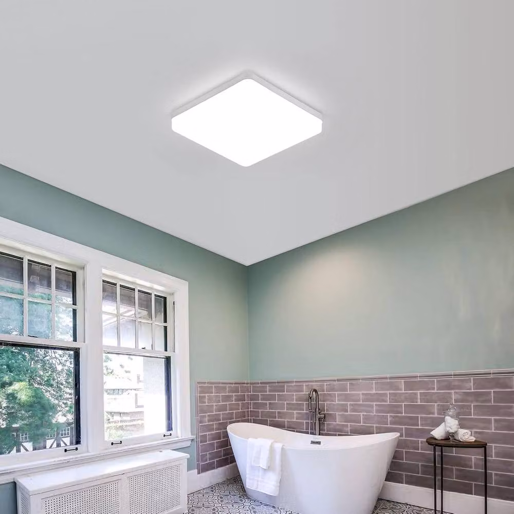 Goeco Square LED Ceiling Light, 36W, IP44, Cool White 6500K, White – 2