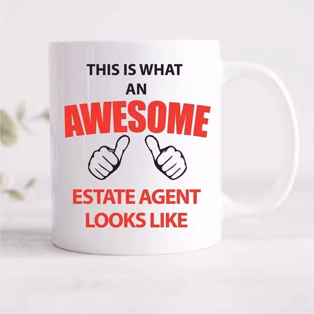 60 Second Makeover Limited This Is What An Awesome Estate Agent Looks Like Ceramic Mug in White