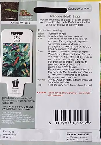 Johnsons Jazz Hot Pepper Multicolour Vegetable Seeds – 2