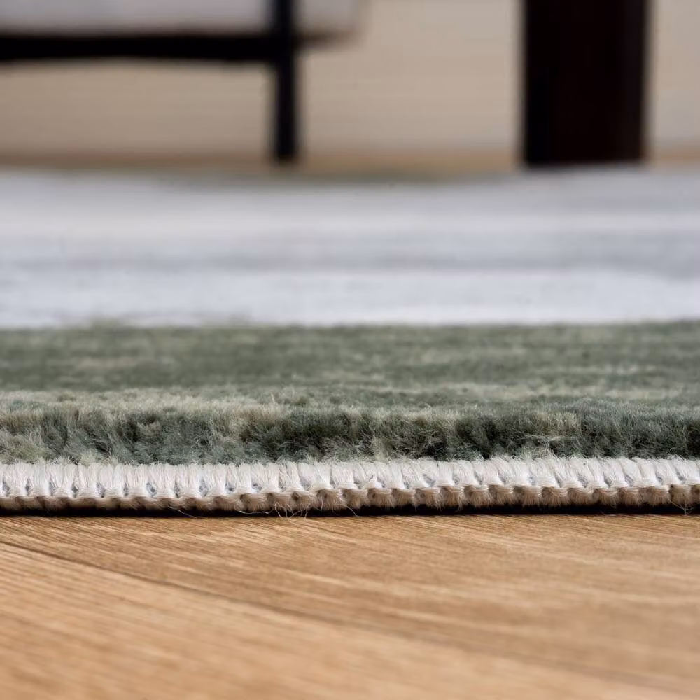 THE RUGS Elaris Stain Resistant Abstract Area Rug in Green and Light Grey, W: 120 cm, D: 170 cm – 3