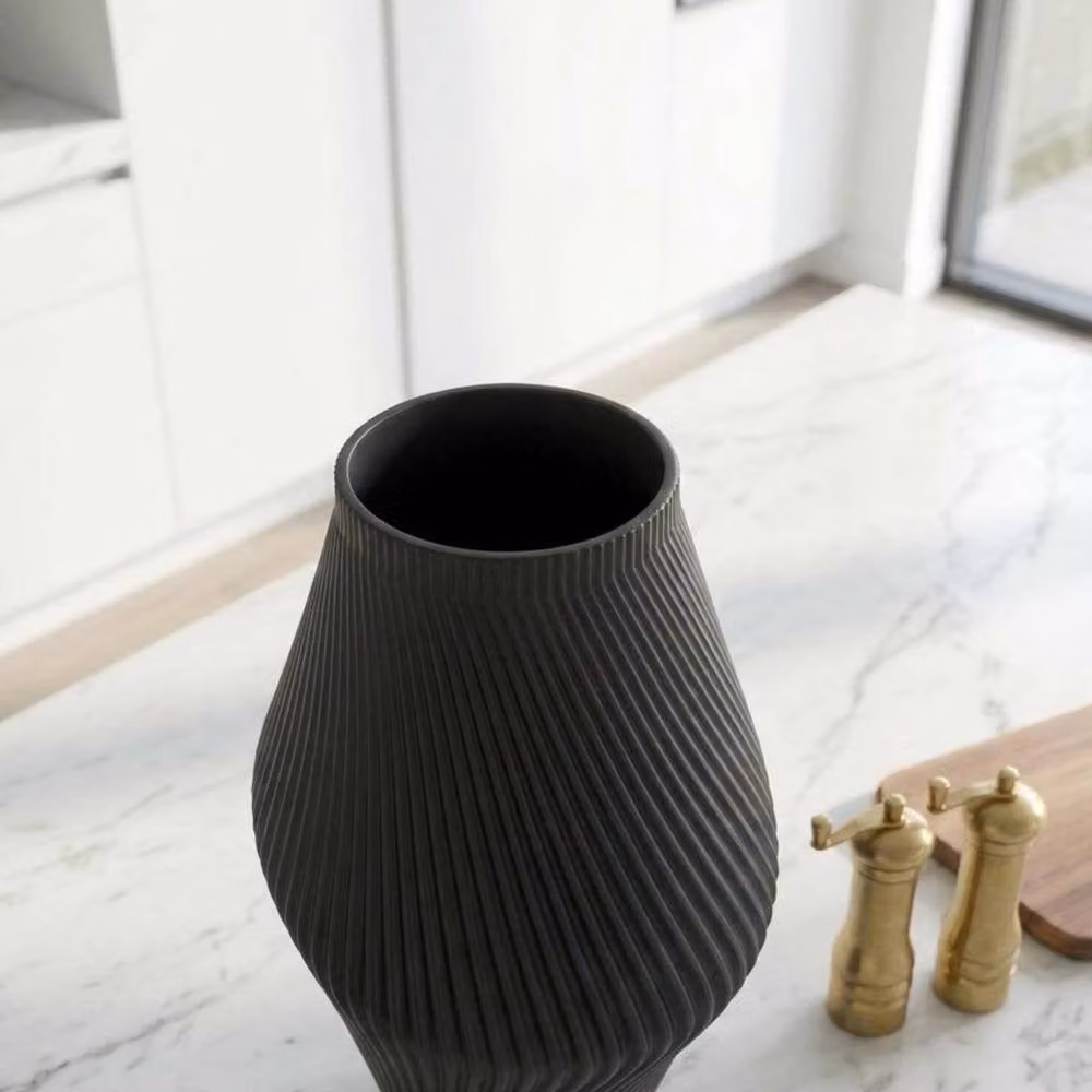 Garden Greatness Maison Graphite Black Sculptural Tabletop Vase, Multicolour, H 40 cm x W 40 cm x D 40 cm x W/D/H: 40 x 40 x 20 cm – 2