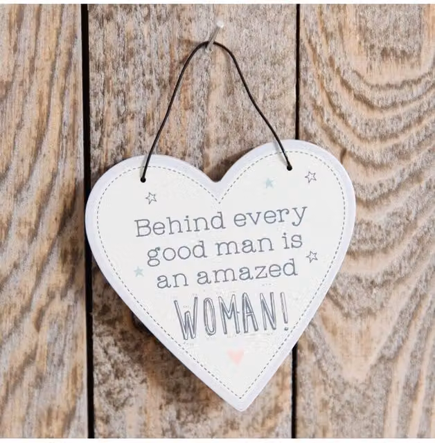 KDMD Behind Every Good Man Hanging Sign 3 Pack in White