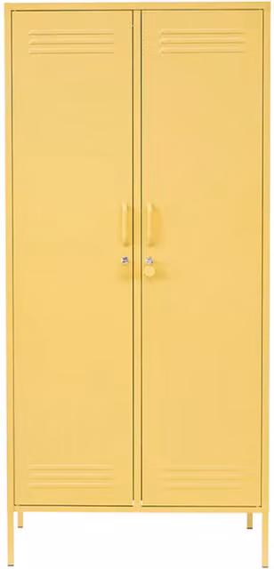 Mustard Made The Twinny Storage Locker in Butter Yellow, H 183 x W 85 x D 50 cm