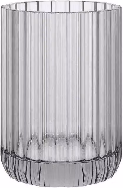 Cosmic Lido Collection Glass Toothbrush Holder Tumbler in Smoke Grey, Diameter: 8 cm