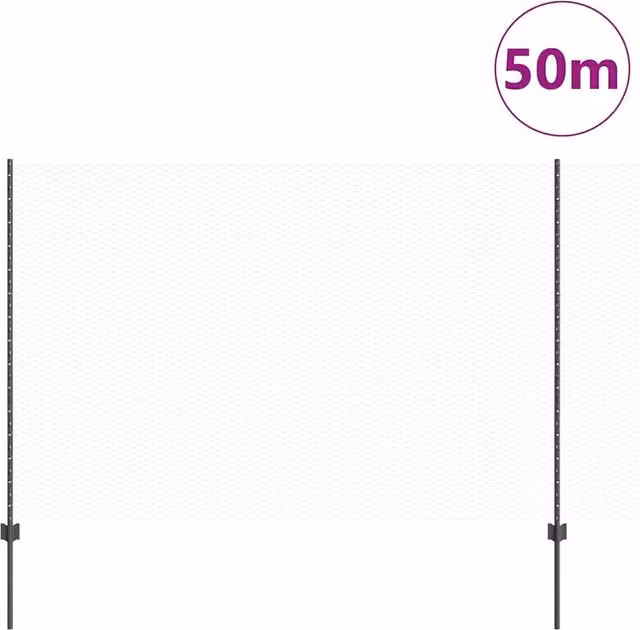 Berkfield Home 22-Piece Grey Steel U-Channel Fence Posts, Height: 160 cm – 1