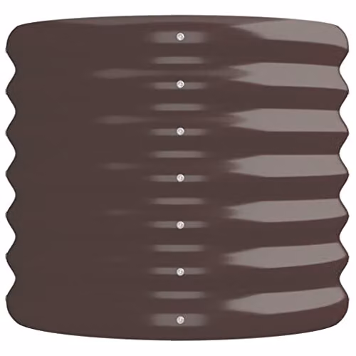 vidaXL Brown Galvanised Steel Raised Bed for Vegetable, Herb or Ornamental Gardens W/D/H: 224 x 40 x 36 cm – 3