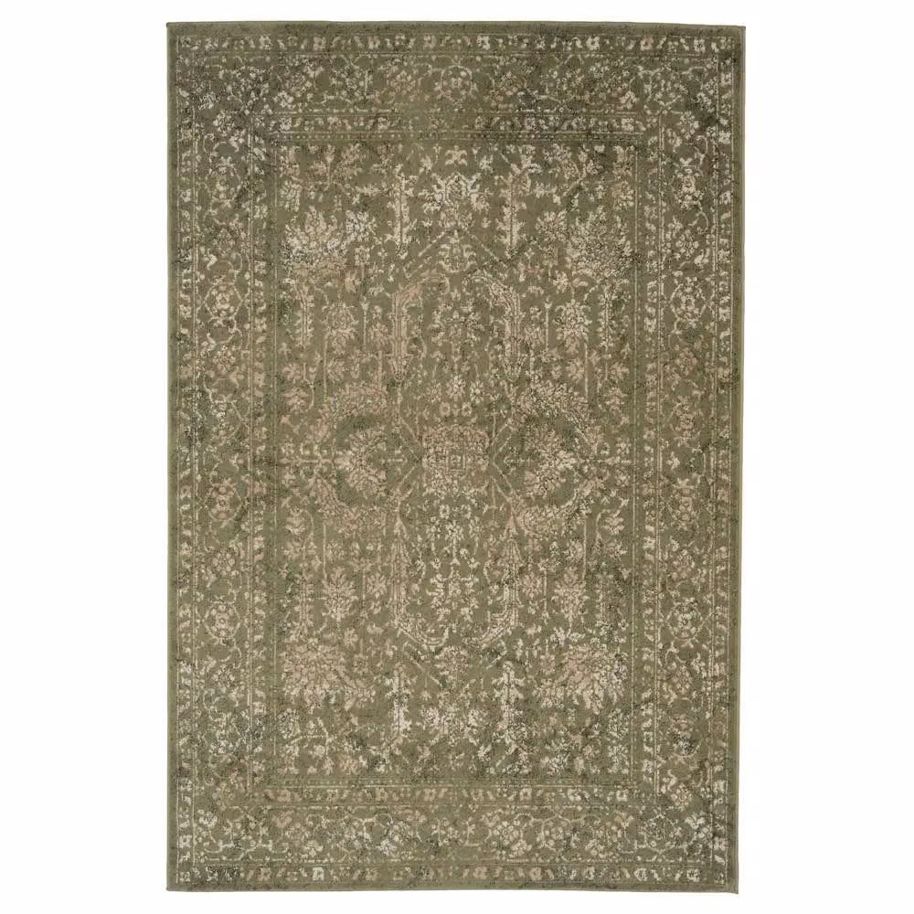Kukoon Green and White Traditional Floral Medallion Area Rug for Living Rooms and Hallways, W: 240 cm, D: 330 cm – 2