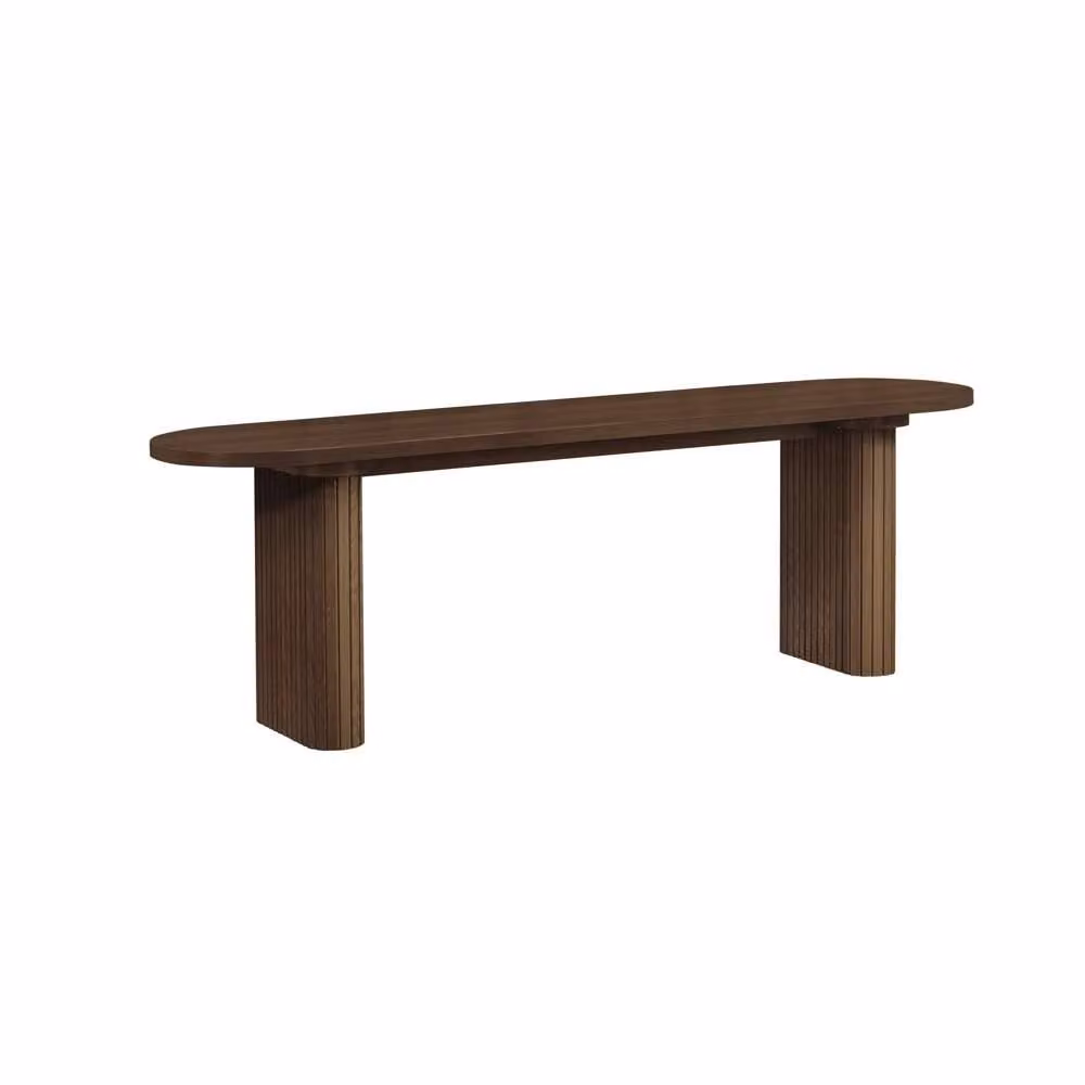 Birlea Axel Modern Dining Bench in Walnut Brown, 160 cm – 4