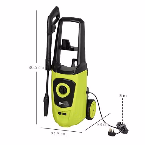 DURHAND 1800W High Pressure Washer, 150 Bar, 510 L/h Flow, Green – 7