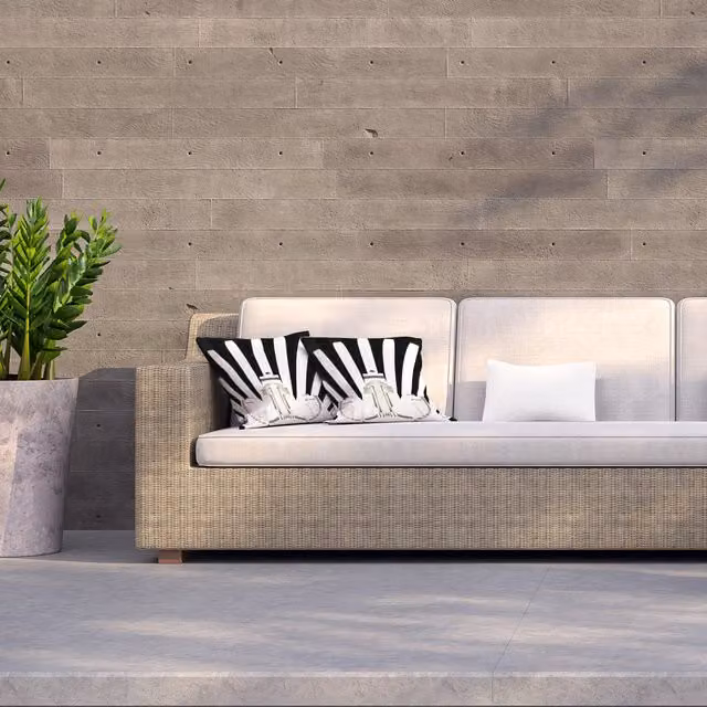 Andrew Lee Art Deco Skyscraper Graphic Outdoor Cushion in Black and White, W/D/H: 60 x 60 x 60 cm
