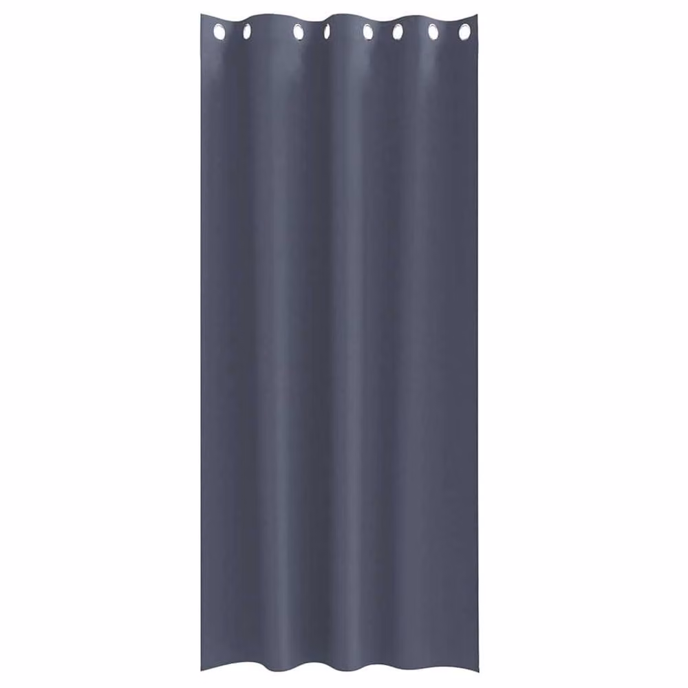 Berkfield Home Modern Opaque Eyelet Curtains, 2 Pack, Anthracite Grey Polyester, H 245 x W 140 cm – 3