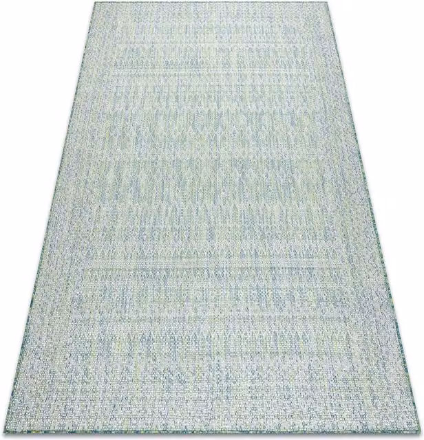 RugsX Sion Abstract Green Modern Flat Weave Rug, W: 80 cm, L: 150 cm