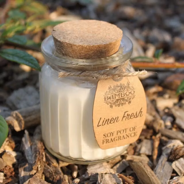 KDMK Linen Fresh Soy Pot of Fragrance Candle, White, 20 g