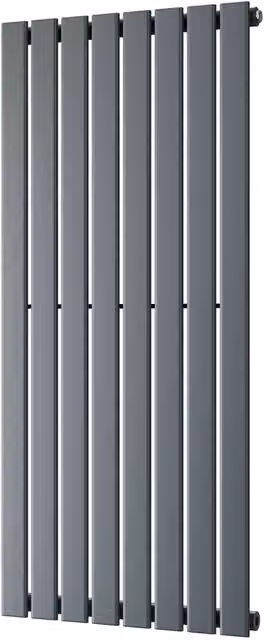 UK Radiators Typhoon Anthracite Vertical Designer Steel Radiator W: 54.4 cm, H: 120 cm – 1