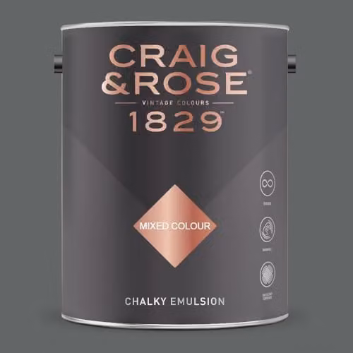 Craig & Rose 1829 Chalky Emulsion Monogram Matt Water Based Paint, Multicolour, 5 l