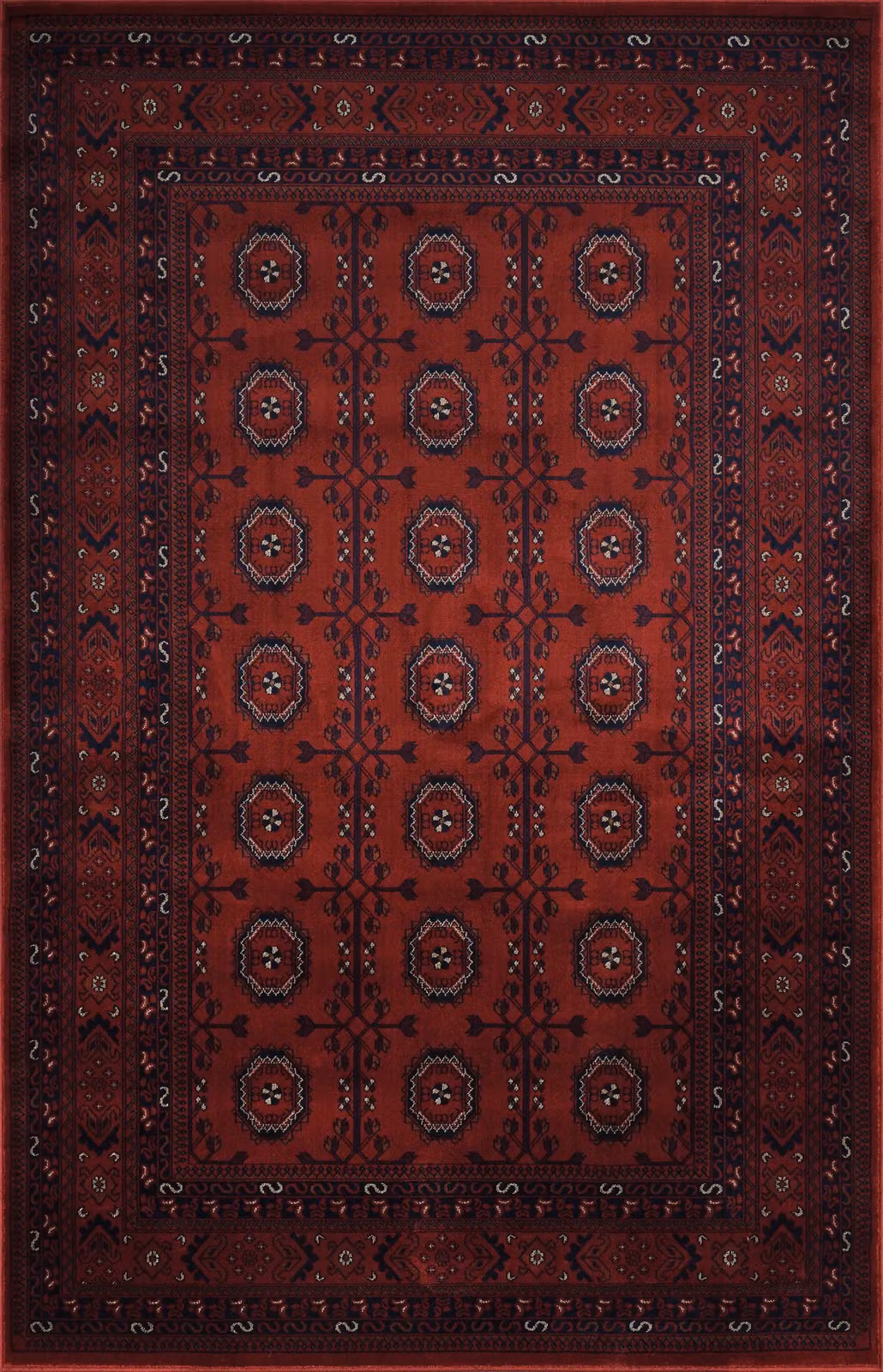 Desire Rugs Yasmin Traditional Bukhara Oriental Style Area Rug in Red, W: 200 cm, D: 290 cm – 2