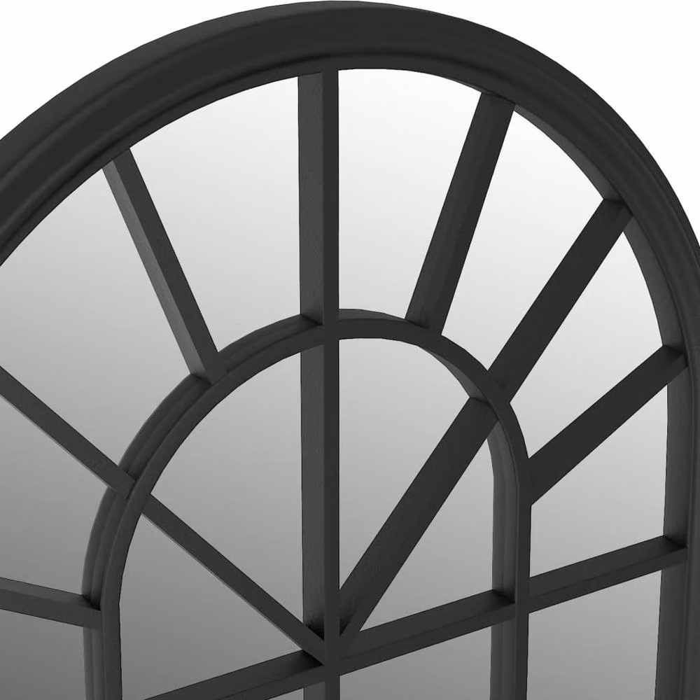 Berkfield Home Rectangular Wall Mirror in Black Metal and Glass, W: 90 cm, H: 45 cm, D: 45 cm – 5