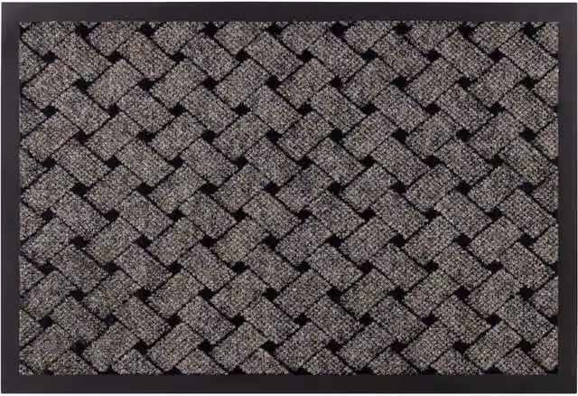 RugsX Vectra Non-Slip Weatherproof Doormat in Beige, W/D/H: 80 x 50 x 1 cm