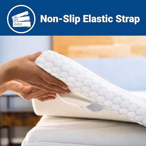 The White Stone Ventilated Memory Foam Mattress Topper XXL in White, 6 cm Depth – 4