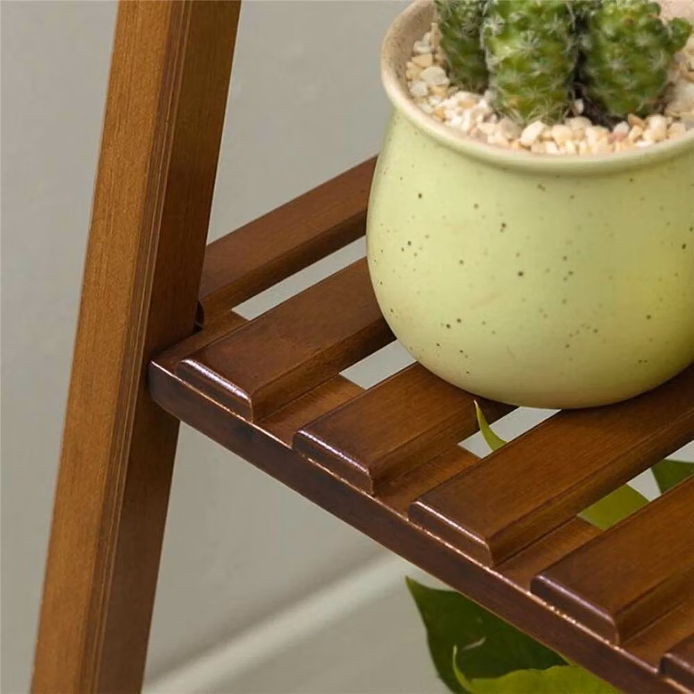 FLAVORA 3-Tier Wood Plant Stand in Brown – 3
