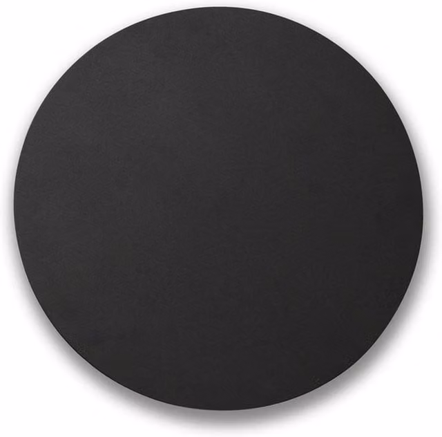 Faro Board LED Round Flush Wall Lamp in Black