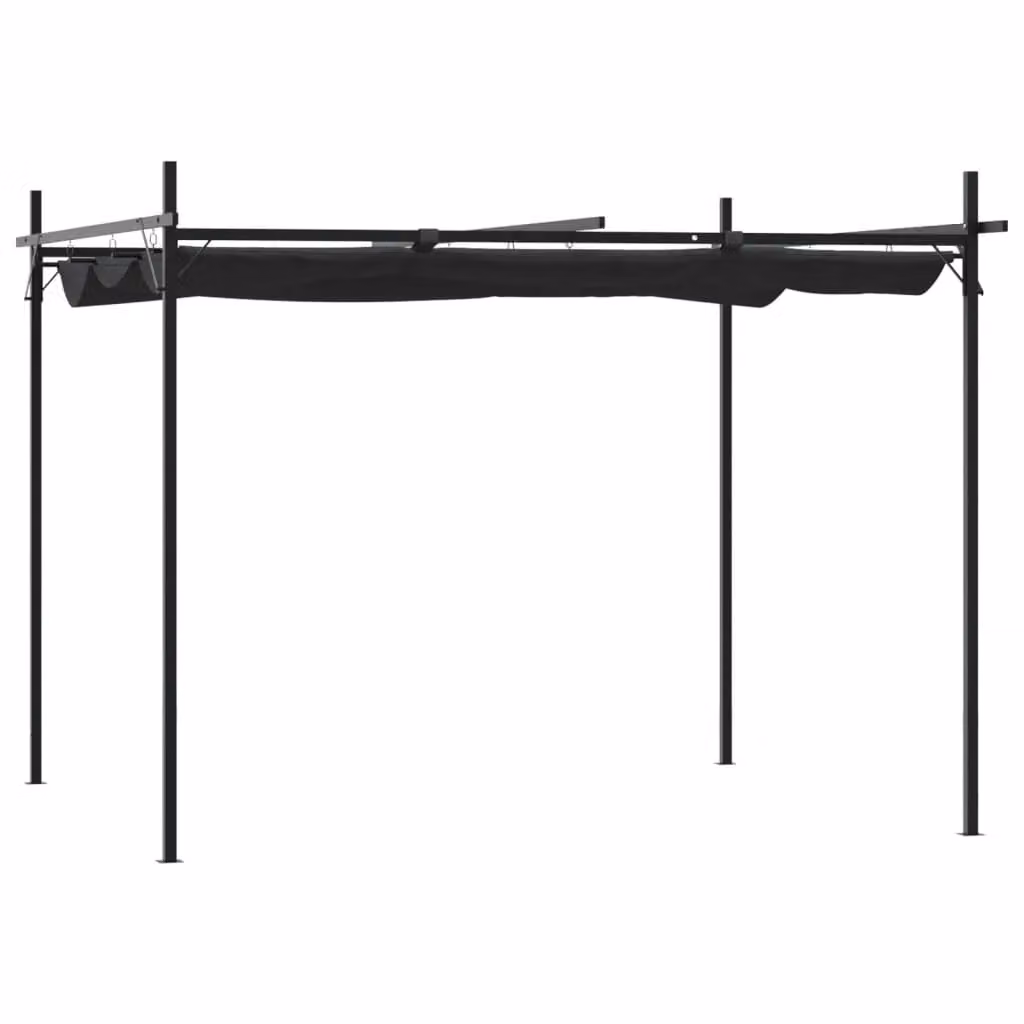 Berkfield Home Pergola with Retractable Roof in Anthracite and Black, W/D/H: 295 x 292 x 230 cm – 2