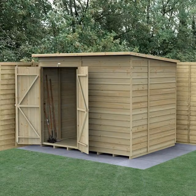 Forest Garden 4LIFE Pent Wooden Shed in Brown
