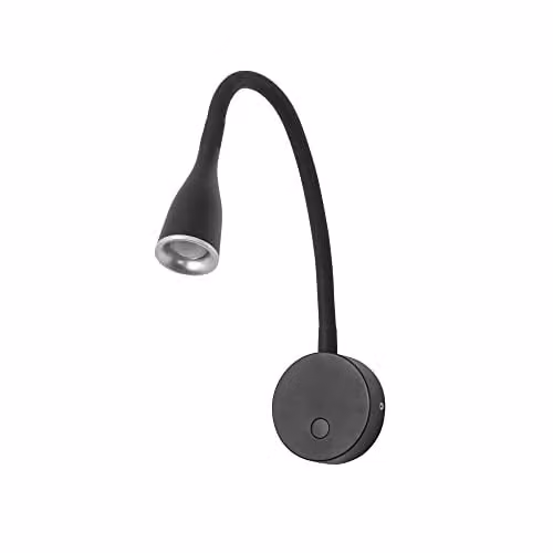 Netlighting Forlight Crobat LED Wall Reading Light, Black, 450lm, 3000K Warm White