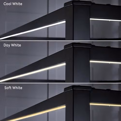 X-Rocker FERN Black Metal Four Poster Canopy Bed Frame with Dimmable LED Lighting, Single 3ft, W/D/H: 90 x 190 x 183 cm – 4