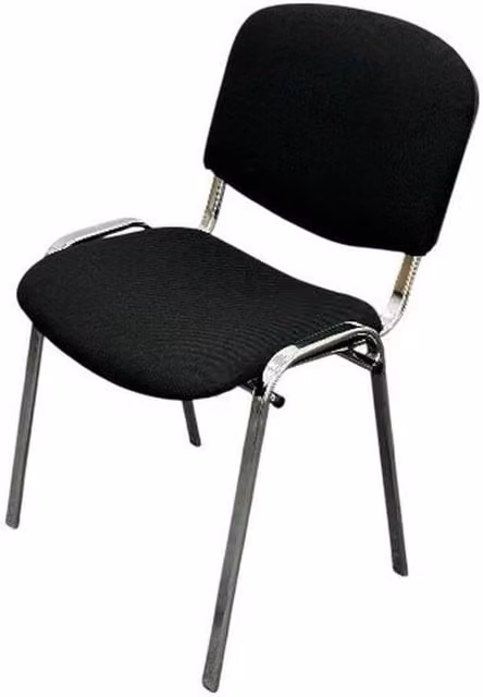 FORGEVIO Black Fabric Conference Chairs with Metal Cantilever Base – 1