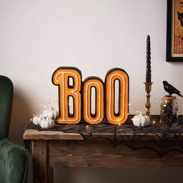 Garden Greatness Multicolour Halloween LED Light Tabletop Display Sign Decor – 1