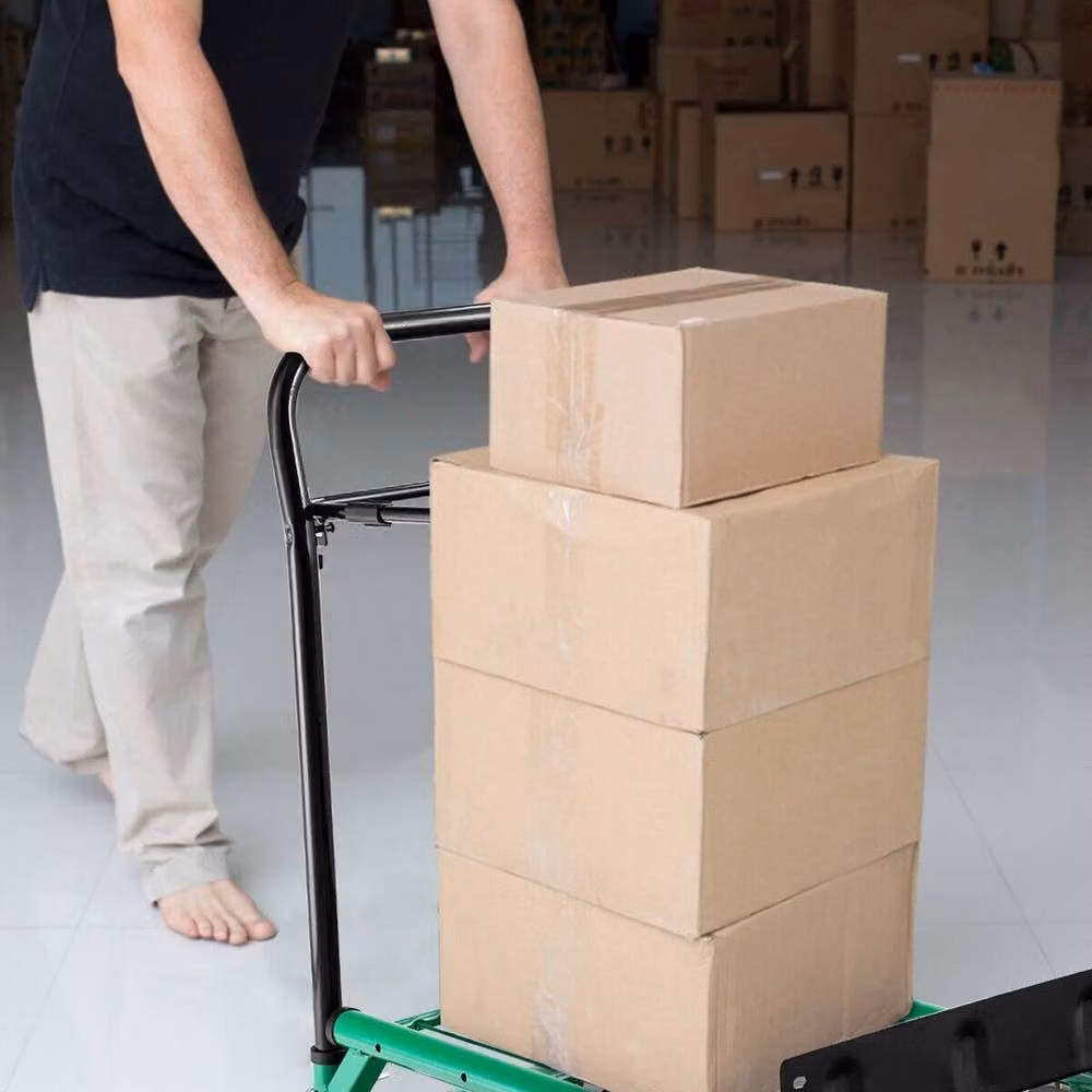 NESTLUNE Folding Convertible Platform Hand Truck in Green – 3