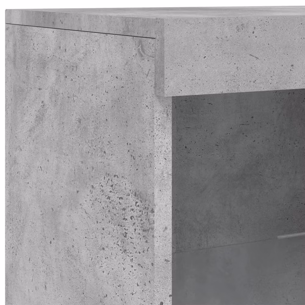 Berkfield Home 3-Piece Sideboard Set with LED Lights in Concrete Grey Engineered Wood, W/D/H: 123 x 37 x 100 cm – 4