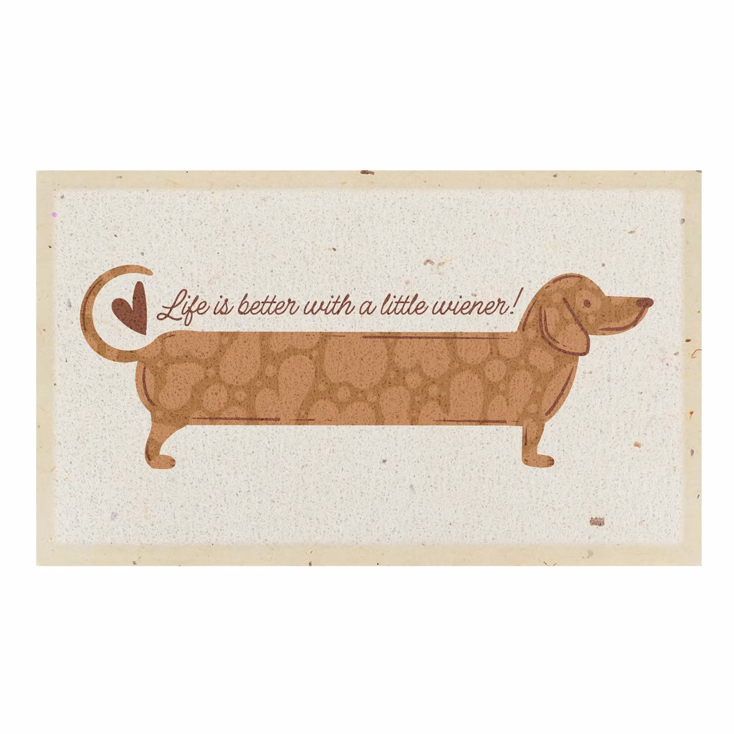 Artsy Mats Wiener Sausage Dog Indoor and Outdoor Doormat, Beige, W: 70 cm, D: 40 cm – 2