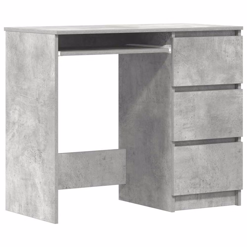 Berkfield Home Elegant Writing Desk in Grey MDF, W/D/H: 90 x 45 x 76 cm – 2