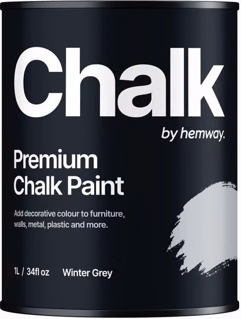 Hemway Chalk Paint Flat Matt in Winter Grey, 1L