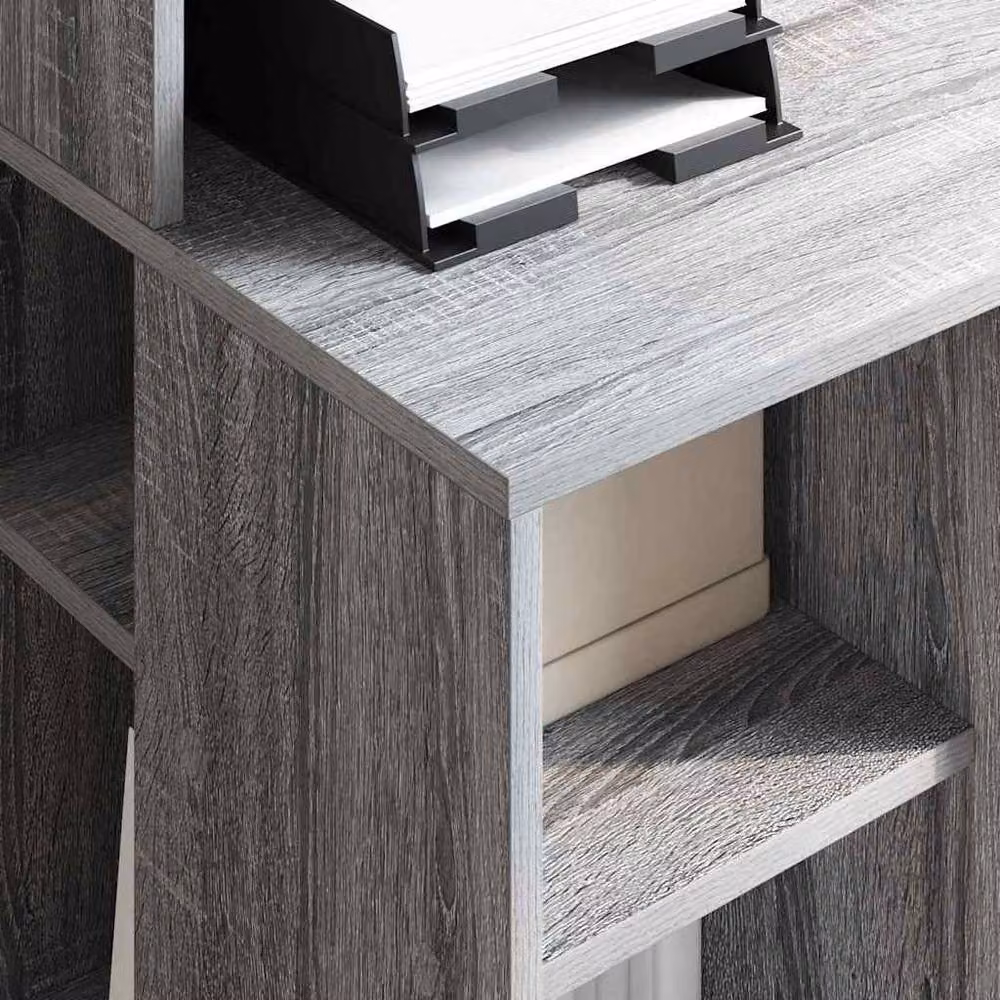 Berkfield Home Modern Writing Desk with Storage in Grey Sonoma, W: 90 cm, D: 48 cm, H: 101.5 cm – 3