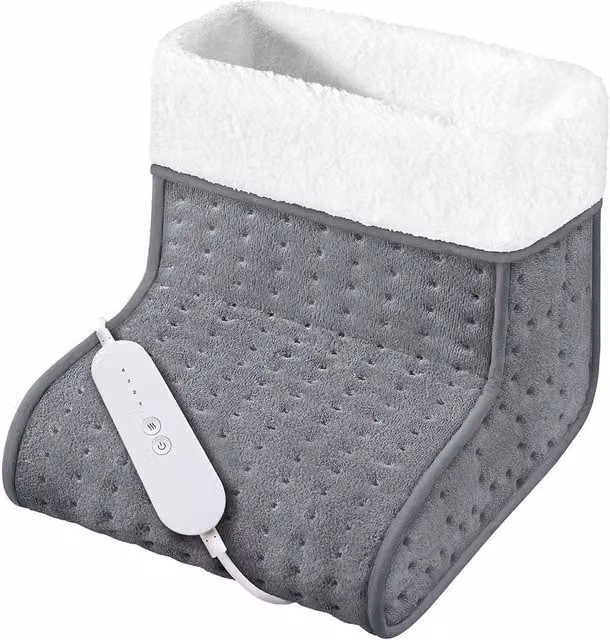 Homefront Electric Heated Foot Warmer for Therapeutic Pain Relief in Grey