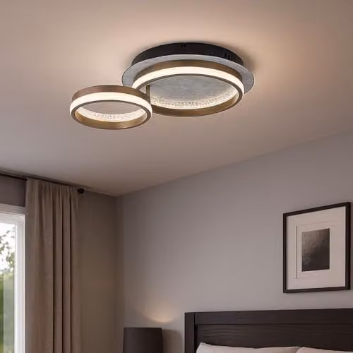Globo Lighting Netlighting LED Semi Flush Ceiling Light in Black and Grey, 30W, 1200 lm, W/D/H: 47.2 x 34 x 14 cm – 2